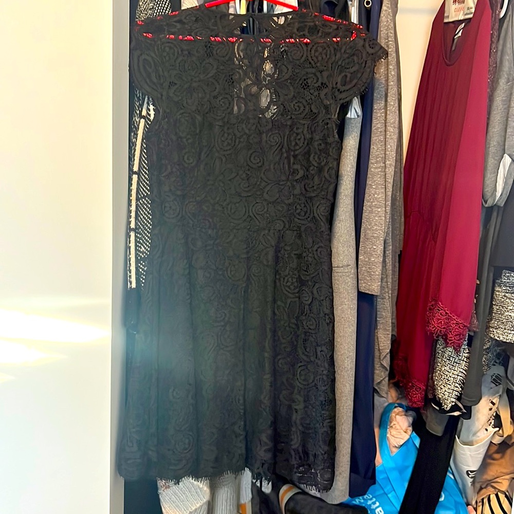 Black lace dress